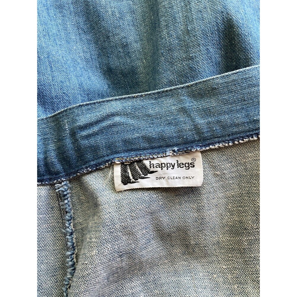 Vintage Denim Wrap Around Skirt Wooden Barrel Button XS/S SEE MEASUREMENTS - Picture 9 of 9